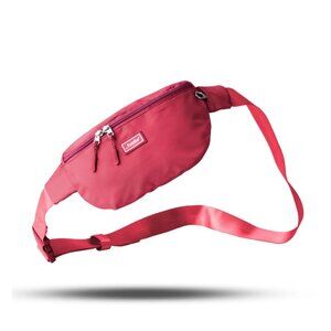 Foldie Red RFID Safe Waist Bag With Cut-Resistant Strap & Lockable Zipper